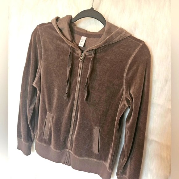 Old Navy Lingerie Velour Zip-Up Hoodie - Picture 2 of 6